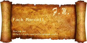 Fack Marcell névjegykártya