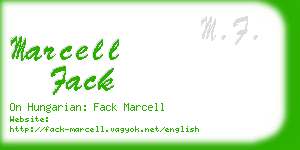 marcell fack business card